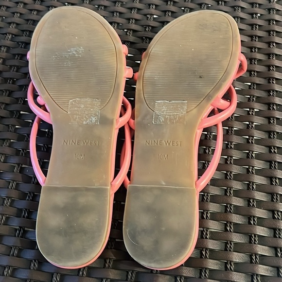Nine West Pink Sandals 10M - Picture 6 of 7